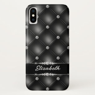 Luxury Black Bling Sparkle Diamond Custom Name  Case-Mate iPhone Case
