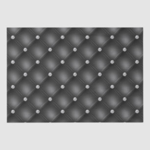 Luxury Black Diamond Tufted Pattern Tissue Paper