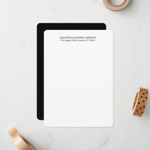 Luxury Black Elegant Personalized Thank You Card