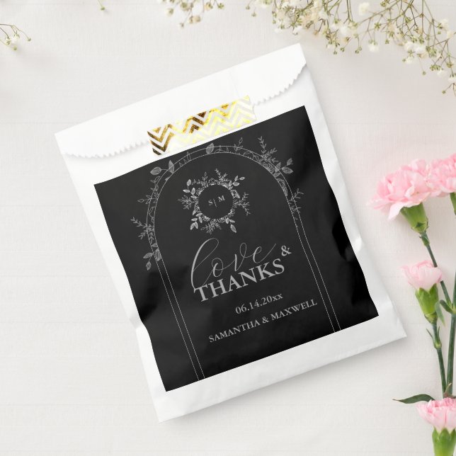Luxury Black Elegant Wedding  Favour Bag (Sealed)