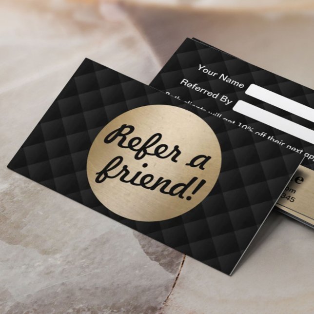 Luxury Black & Gold Beauty Salon Referral (Creator Uploaded)