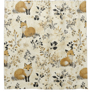 Luxury Black & Gold Botanical Fox Art (4)
