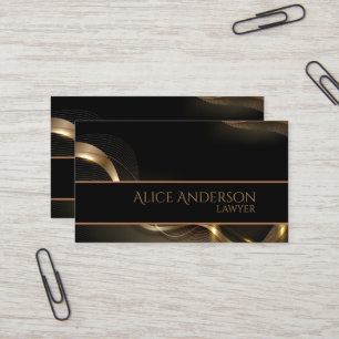 Luxury black gold elegant lawyer Business Card