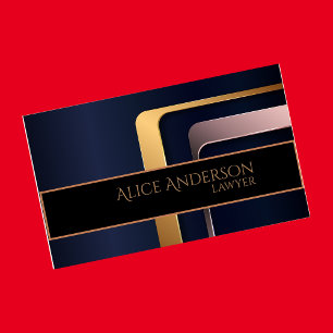 Luxury black gold elegant lawyer  Business Card