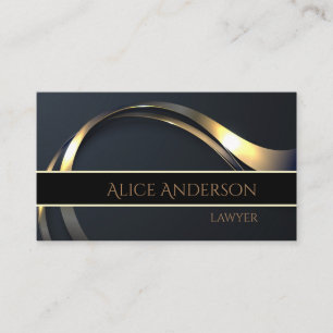 Luxury black gold elegant lawyer Business Card