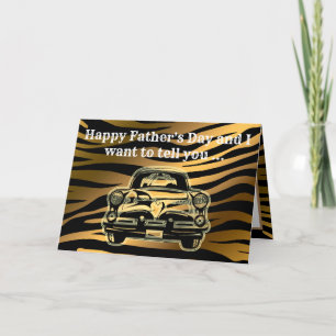 Luxury Black Gold Father Day Thank You Card