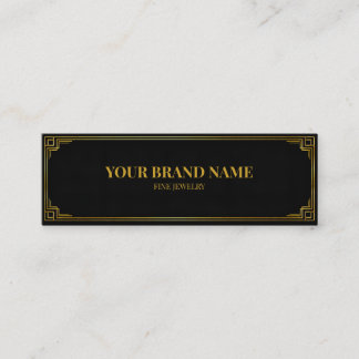Luxury Black Gold Mini Bracelet Display Card