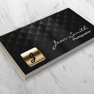 Luxury Black & Gold Photographer Business Card