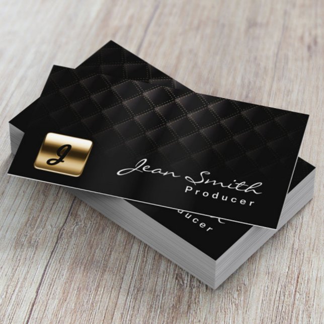 Luxury Black & Gold Producer Business Card (Creator Uploaded)