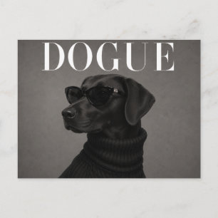 Luxury Black Labrador Dog Portrait Postcard