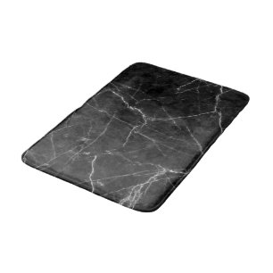 Luxury black marble bath mat