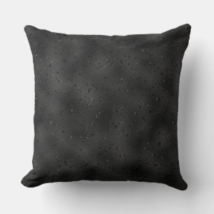 Luxury Black monochromatic glittery background Throw Pillow