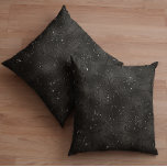 Luxury black monochromatic glittery background throw pillow<br><div class="desc">Luxury lack monochromatic glittery background with an abstract pattern. Cool modern glam design.</div>