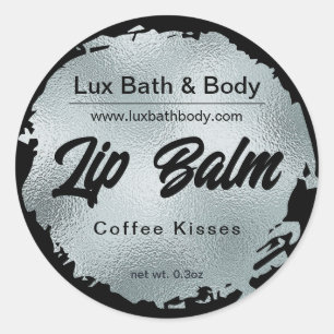 Luxury Black Silver Foil Modern Product Labels