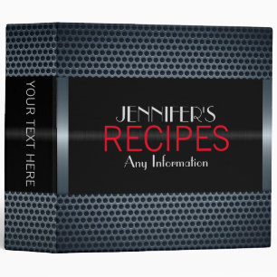 Luxury Black Stainless Steel Metal Look Binder