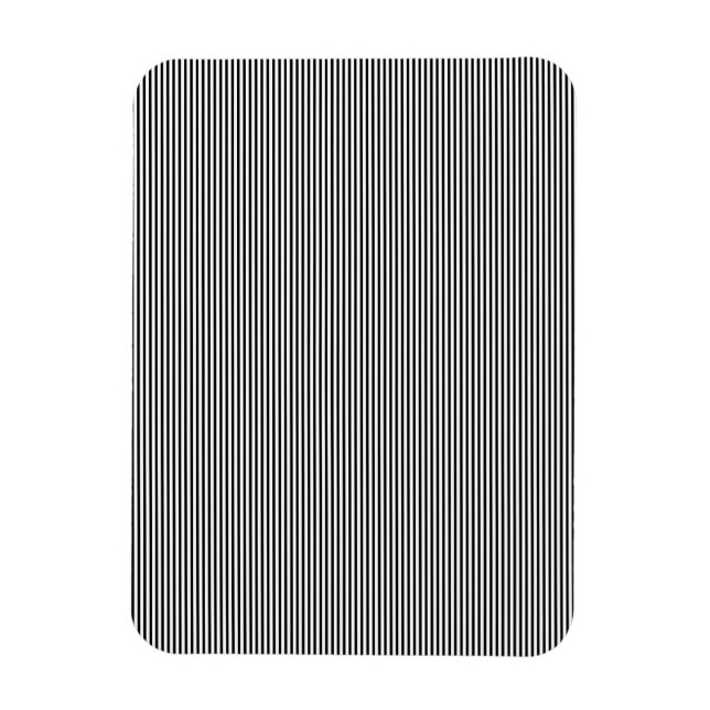 Luxury Black Stripe Minimalist Mouse Pad Magnet (Vertical)