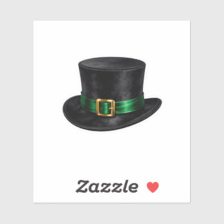 Luxury Black Velvet Top Hat Sticker Elegant Boutiq