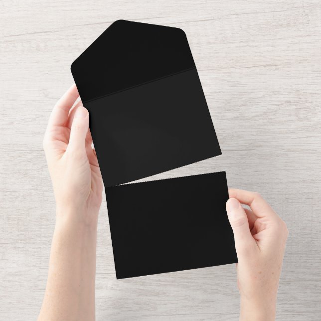 Luxury Black Wedding Invitation Suite (Tearaway)