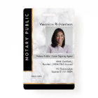 Luxury Black White Gold Marble Professional Notary