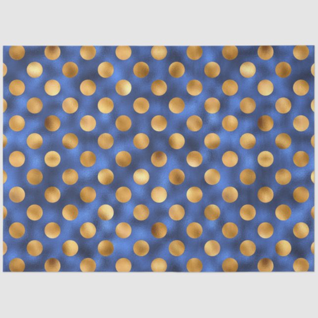 Luxury Blue and Gold Series Design 11 Tissue Paper (Front)