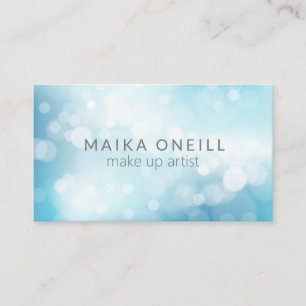 Luxury Blue Glitter Bokeh professional Business Card