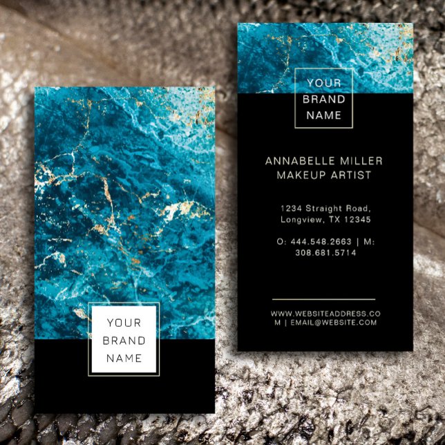 Luxury Blue Marble Business Card with Gold Accent (Elegant blue marble business card with gold accents—perfect for your brand. ✨💼"#BlueMarble #Gold)