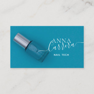 Luxury Blue Nail Colour Nail Tech Nail Salon Business Card