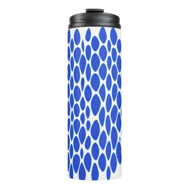 Luxury Blue Python Skin Pattern Thermal Tumbler (Front)