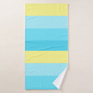 Luxury Blue Striped Bath Towel – Soft & Stylish
