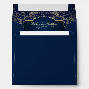 Luxury Blue - Wedding Invitation Envelope - Square