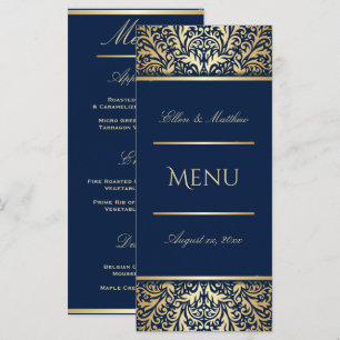 Luxury Blue, Wedding Reception Dining Menu