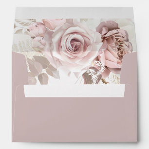 Luxury Blush Floral Wedding Envelope