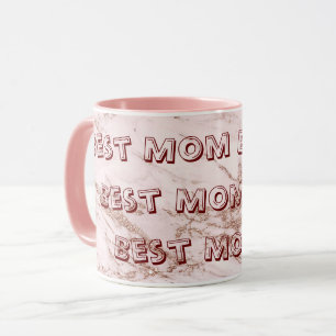 Luxury Blush Rose Pink Glitter Marble Customize Mug