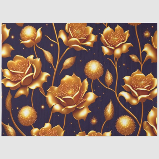 Luxury Boho Gold Rose Modern Collection Tissue Paper (Front)
