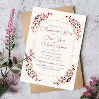 Luxury Botanical Floral Paisley Engagement Party