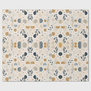 Luxury Botanical Gold Geometric Wrapping Paper E