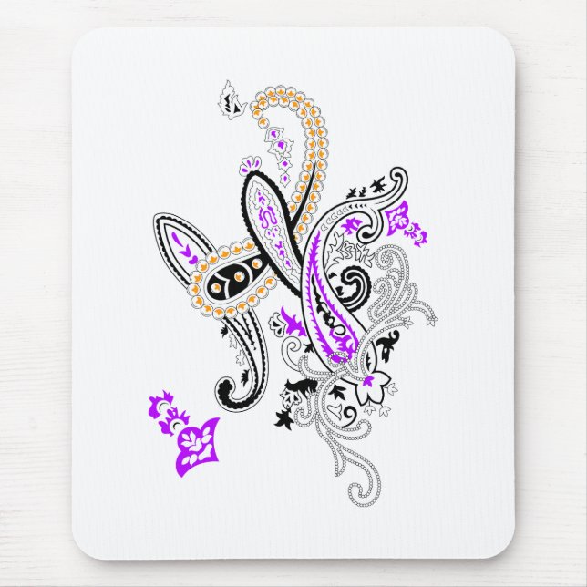 Luxury Botanical Paisley Collection Mouse Pad (Front)