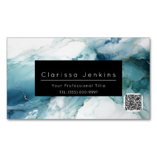 luxury brand Mable and blue finance professional  Magnetic Business Card