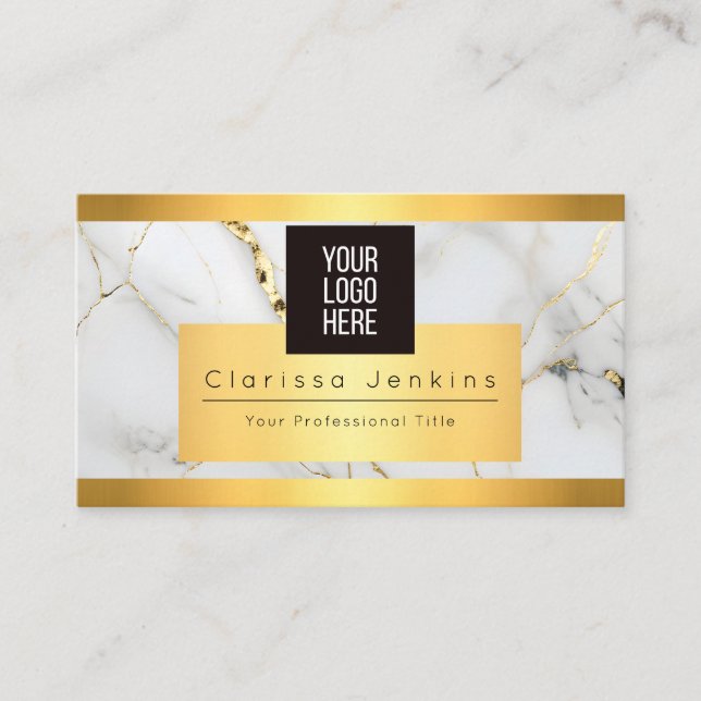 luxury brand Mable and gold finance professional  Business Card (Front)