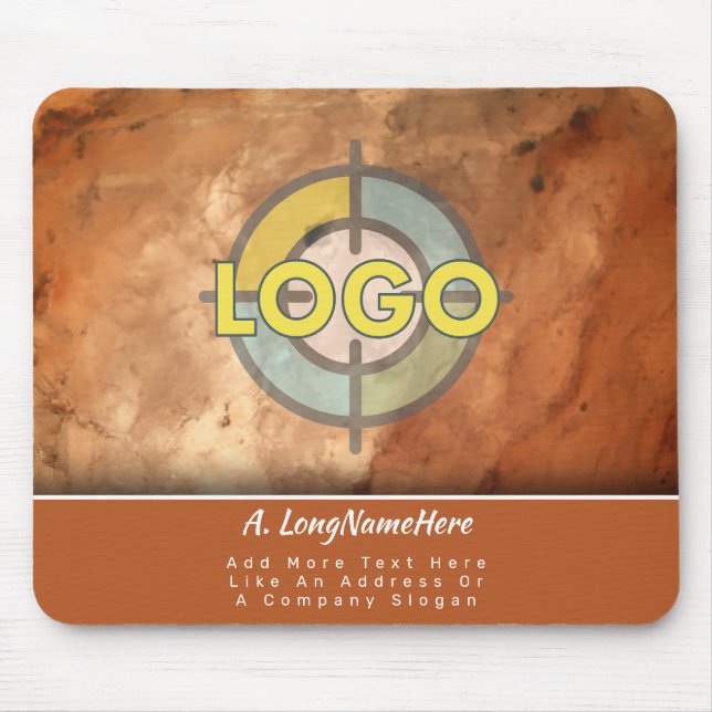 Luxury Brand Pumpkin Orange Executive Office Mouse Pad (Front)