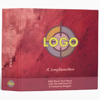 Luxury Brand Ruby Red Blush Pink Executive Office Binder