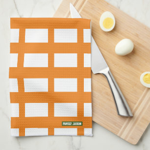 Luxury bright white and orange stylish for her kitchen towel
