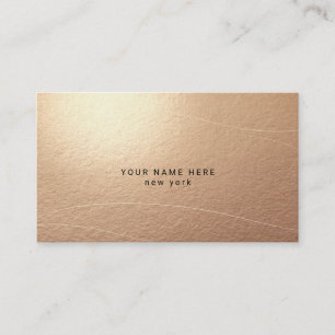 Luxury Bronze Abstract Waves Business Cards