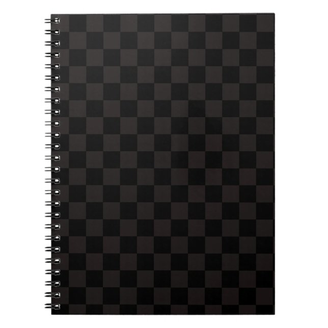 Luxury Brown/Black Chequered Notebook (Front)