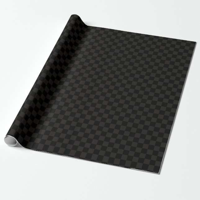 Luxury Brown/Black Chequered Wrapping Paper (Unrolled)