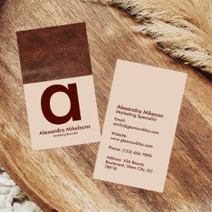 Luxury Brown Leather Branding Business Card