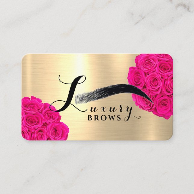 Luxury Brows Business Card (Front)