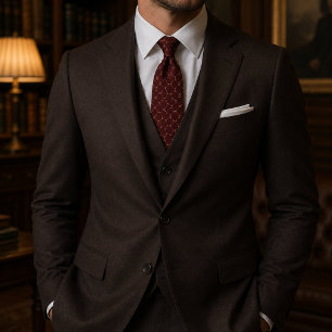 Luxury Burgundy Honeycomb Tie