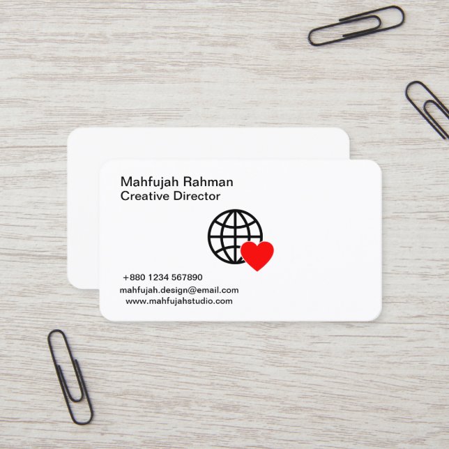Luxury Business Cards | Minimalist | Modern Maker (Front/Back In Situ)