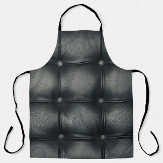 Luxury Buttoned Leather Texture Apron